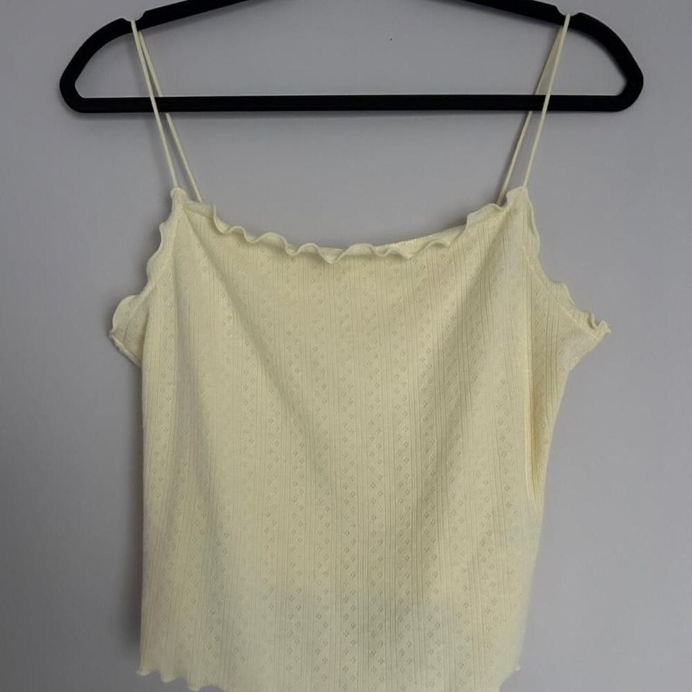 Garage Women's Yellow and Cream Vest